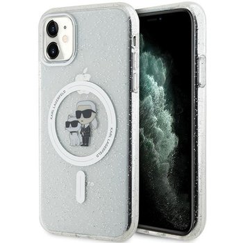 Karl Lagerfeld Klhmn61Hgkcnot Iphone 11 / Xr 6.1" Transparent Hardcase Karl&Choupette Glitter Magsafe - Karl Lagerfeld