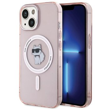 Karl Lagerfeld KLHMP15SHFCCNOP etui obudowa do iPhone 15 6.1" różowy/pink hardcase IML Choupette MagSafe - Karl Lagerfeld
