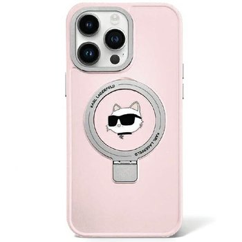 Karl Lagerfeld Klhmp15Xhmrschp Iphone 15 Pro Max 6.7" Różowy/Pink Hardcase Ring Stand Choupette Head Magsafe - Karl Lagerfeld