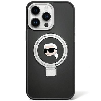 Karl Lagerfeld Klhmp15Xhmrskhk Iphone 15 Pro Max 6.7" Czarny/Black Hardcase Ring Stand Karl Head Magsafe - Karl Lagerfeld