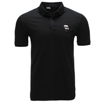 Karl Lagerfeld koszulka polo męska czarna klasyczna 745022-500221 2XL