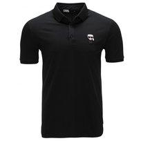 Karl Lagerfeld koszulka polo męska czarna klasyczna 745022-500221 S