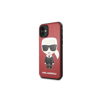 Karl Lagerfeld, Nakładka do iPhone 11 6,1", XR KLHCN61IKPURE hard case, czerwony Iconic Karl Embossed - Karl Lagerfeld