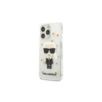 Karl Lagerfeld, Nakładka do iPhone 13 Pro Max KLHCP13XHFLT przeźroczysta hard case Flower Iconic - Karl Lagerfeld