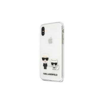 Karl Lagerfeld, OEM, Nakładka, do iPhone XS Max KLHCI65CKTR hardcase PC/TPU IK + Choupette, transparent - Karl Lagerfeld