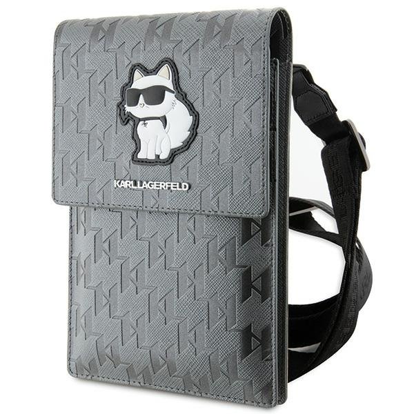 Custodia Karl Lagerfeld Saffiano Con Slot Per Carte Per IPhone 15 Pro Max, Nera, Modello Choupette
