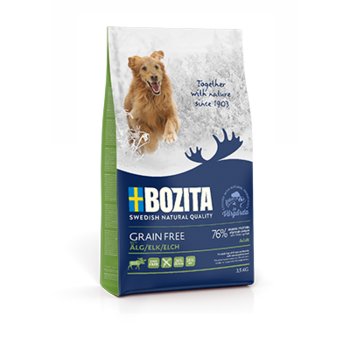 Karma bezzbożowa dla psa BOZITA Dog Grain Free Adult Plus Elk, 3.5 kg - Bozita