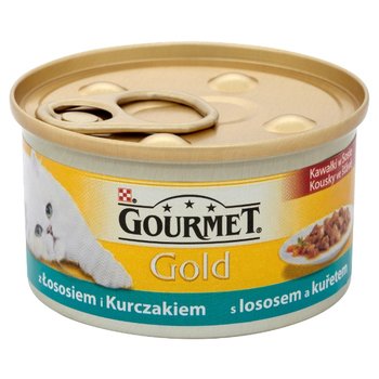 Karma dla kota Gourmet gold Kawałki w sosie z łososiem i kurczakiem,  85 g - Purina