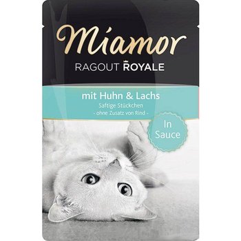 Karma dla kota Miamor Ragout Royale z kurą i łososiem w sosie, 100 g - Miamor