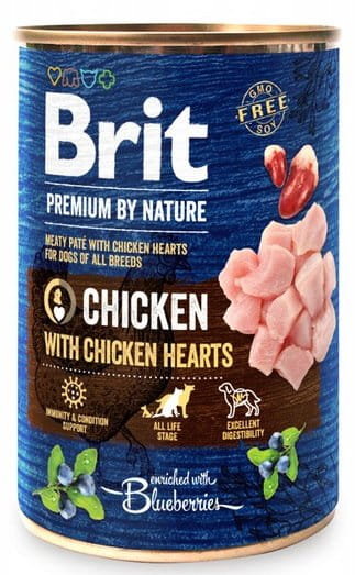 Karma Dla Psa Brit Premium by Nature Konserwa 400g Kurczak & Serca