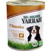 Karma dla psa Eko YARRAH Kawałki kurczaka z pokrzywą i pomidorem 820 g