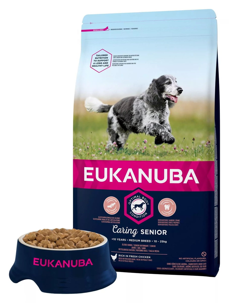 Karma Dla Psa Eukanuba Caring Senior Medium Breed Kurczak 3Kg ...