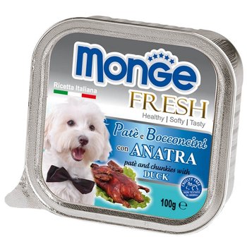 Karma dla psa, pasztet z kaczką Fresh MONGE, 100 g. - Monge