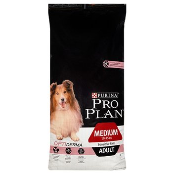 Karma dla psów ras średnich PRO PLAN OptiDerma Adult Medium, łosoś i ryż, 14 kg . - Purina