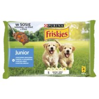 Karma dla szczeniąt FRISKIES Vitafit Junior kurczak i marchewka w sosie 4x100 g .