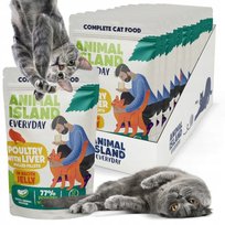 Karma mokra dla kota ANIMAL ISLAND 12x 85g Drób w galaretce EVERYDAY