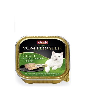 Karma mokra dla kota ANIMONDA Vom Feinsten, wołowina, łosoś, szpinak, 100 g - Animonda