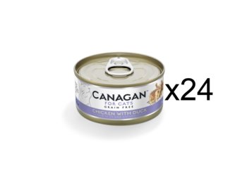 Karma mokra dla kota Canagan bezzbożowa kurczak z kaczką 24x75g puszka - Canagan