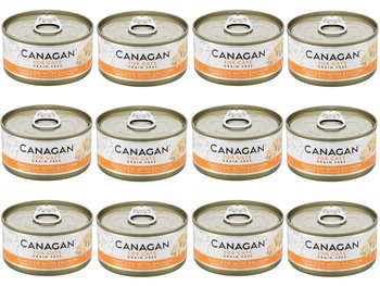 Karma mokra dla kota Canagan bezzbożowa kurczak z łososiem 12x75g puszka - Canagan
