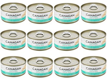 Karma mokra dla kota Canagan bezzbożowa kurczak z sardynkami 12x75g puszka - Canagan