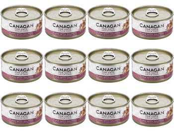 Karma mokra dla kota Canagan bezzbożowa tuńczyk z łososiem 12x75g puszka - Canagan