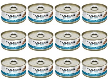Karma mokra dla kota Canagan bezzbożowa tuńczyk z małżami 12x75g puszka - Canagan
