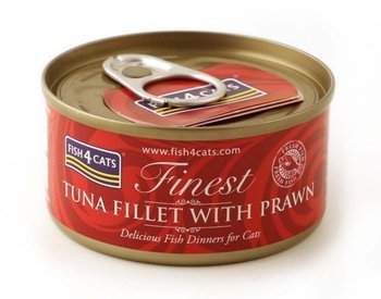 Karma mokra dla kota FISH4CATS Finest, filet z tuńczyka z krewetkami, 70 g - FISH4CATS