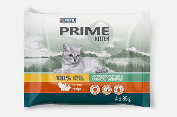 Karma mokra dla kota PUPIL Prime KITTEN bogata w indyka z królikiem 4 x 85 g - PUPIL Foods