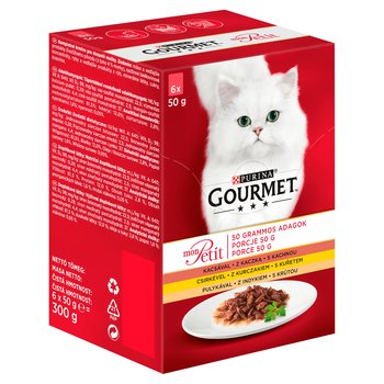 Karma mokra dla kota PURINA Gourmet Mon Petit, mix drobiowy, 6x50 g - Gourmet