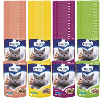 Karma mokra dla kota saszetka PreVital mix smaków 100 g (96 sztuk) - Inna marka