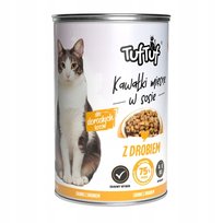 Karma Mokra Dla Kota Tuf Tuf Kawałki Mięsne Z Drobiem 415 G