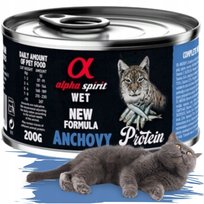 Karma Mokra Dla Kota Z Rybami Alpha Spirit Protein Anchovy 200G Bezzbożowa