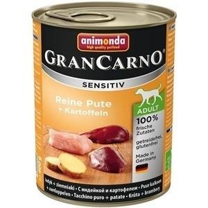 Karma mokra dla psa ANIMONDA GranCarno Sensitiv, indyk z ziemniakami, 800 g - Animonda