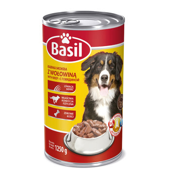 Karma mokra dla psa BASIL z wołowiną puszka 1250 g - Basil