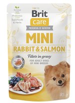 Karma mokra dla psa BRIT Care Mini Pouch Rabbit & Salmon, 85 g Brit