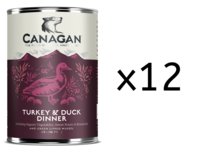 Karma mokra dla psa Canagan bezzbożowa indyk z kaczką 12x400g puszka