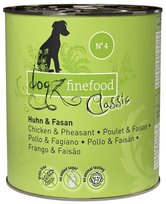 Karma mokra dla psa DOGZ FINEFOOD N.04 kurczak i bażant 800 g