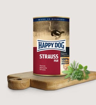 Karma mokra dla psa HAPPY DOG Pur Strauss, 400 g - Happy Dog