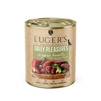 Karma mokra dla psa Luger's Daily Pleasures z sercami z gęsi brokułem i zielonym groszkiem 800 g