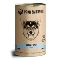 Karma mokra dla psa PAKA ZWIERZAKA dziczyzna i łosoś 400 g
