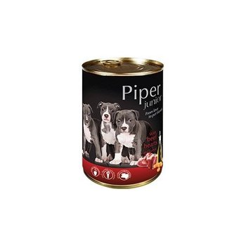 Karma mokra dla psa PIPER Junior, z sercami wołowymi i marchewką, 400 g - Piper