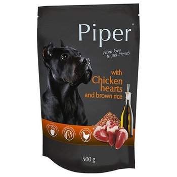 Karma mokra dla psa PIPER, z sercami kurczaka i ryżem brązowym, 500 g - Piper