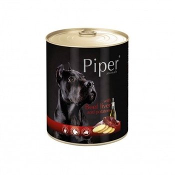 Karma mokra dla psa PIPER, z wątrobą wołową i ziemniakami, 800 g - Piper
