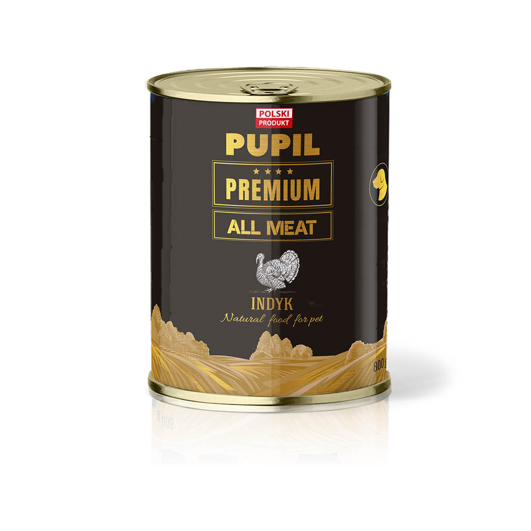 Фото - Корм для собак PSA Karma mokra dla  PUPIL Premium All Meat GOLD indyk 800 g 
