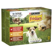 Karma mokra dla psa PURINA Friskies Adult mix mięs w sosie 12x100 g