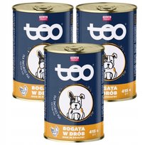Karma mokra dla psa TEO bogata w drób 415 g x 3 sztuk