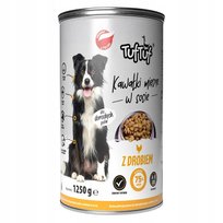 Karma mokra dla psa TUF TUF kawałki mięsne z drobiem 1,25 kg