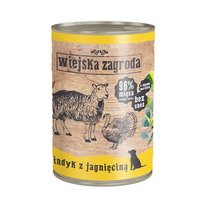 Karma mokra dla psa WIEJSKA ZAGRODA indyk z jagnięciną, 400 g Wiejska Zagroda