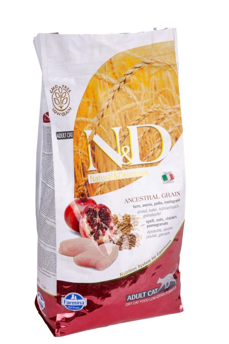 Karma Sucha Dla Kota Farmina N&D Low Grain Cat Chicken & Pomegranate, 5