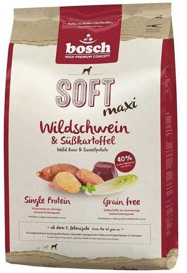 Karma Sucha Dla Psa BOSCH Soft Maxi, Bawół Wodny I Bataty, 1 Kg - Bosch ...